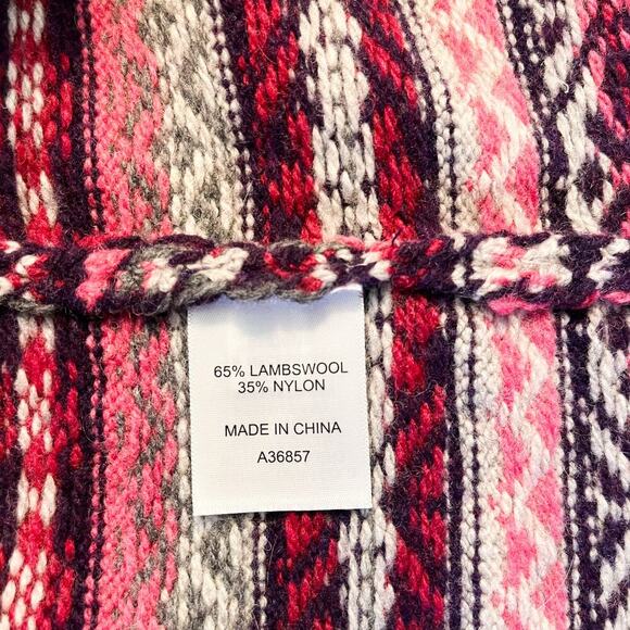 Appleseed’s Wool Blend Fair Isle Nordic Multicolor Knit Cardigan Sweater Sz L - Picture 7 of 10